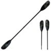 ExtaSea Tour Vario Fiberglas Doppelpaddel | 220-240cm | 2-teilig | Schwarz-grau -Adventure Paddel Verkauf extasea tour vario fiberglas doppelpaddel 220 240cm 2 teilig schwarz anthrazit