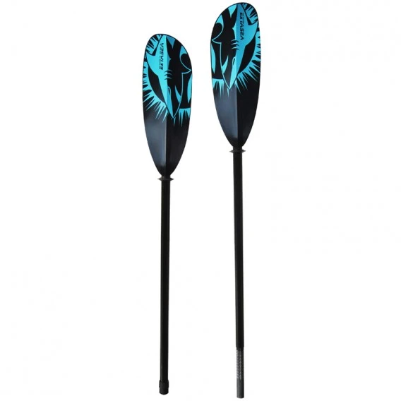 ExtaSea Tour Vario Fiberglas Doppelpaddel | 220-240cm | 2-teilig | Schwarz-türkis 6 ExtaSea Tour Vario Fiberglas Doppelpaddel | 220-240cm | 2-teilig | Schwarz-türkis – Bild 4