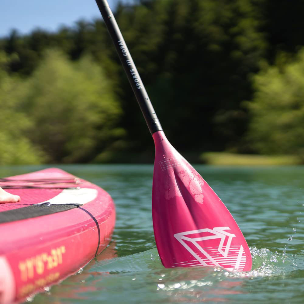 Adventure Paddel Verkauf -Adventure Paddel Verkauf Aqua Marina SPORTS III Coral Aluminum SUP Paddle on lake